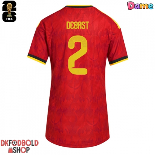 Belgien Zeno Debast #2 Hjemmebanetrøje Dame VM 2026 Kort ærmer